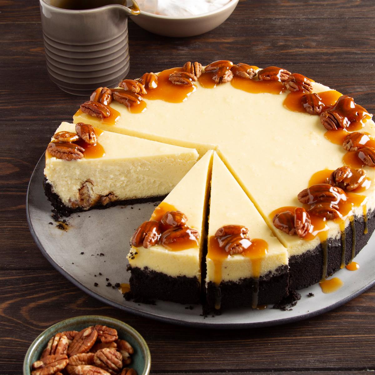 Chocolate Bourbon Pecan Cheesecake - Hedonismonline