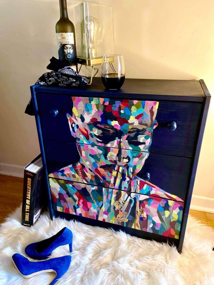 Top IKEA ideas 2021 - pop art dresser, tupac