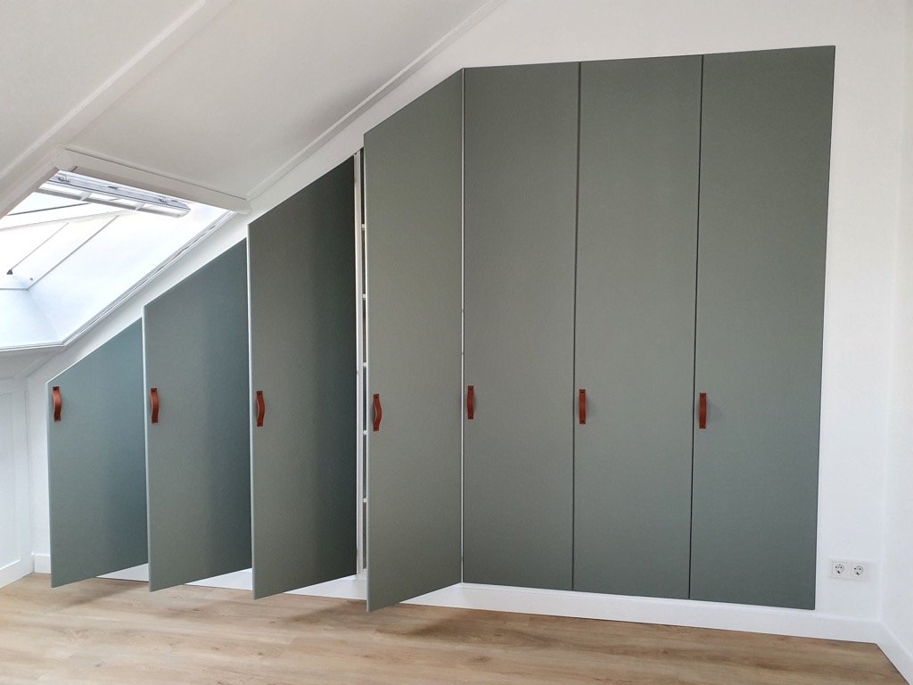 most viewed IKEA Hacks of 2021 - sloped ceiling with storage closet