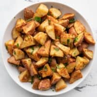 Parmesan Roasted Potatoes in a bowl