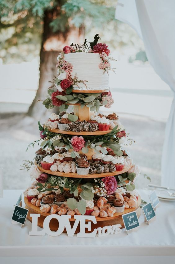 Dessert Towers wedding table.