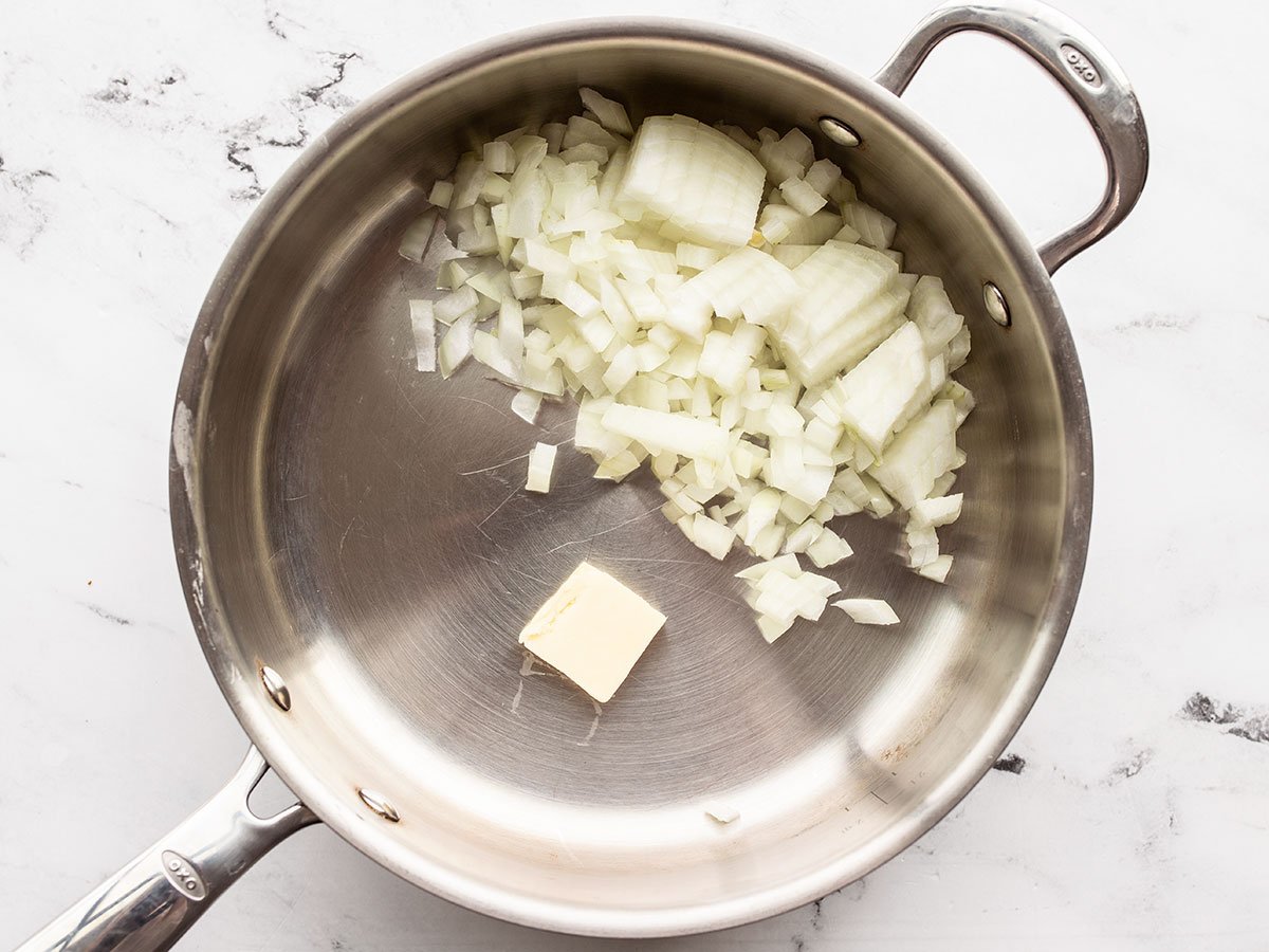 Onion and butter in skillet