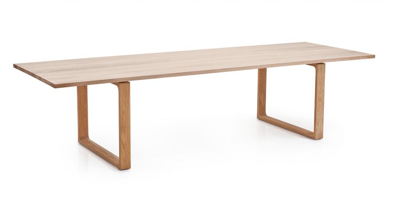 rectangular modern light wood dining table