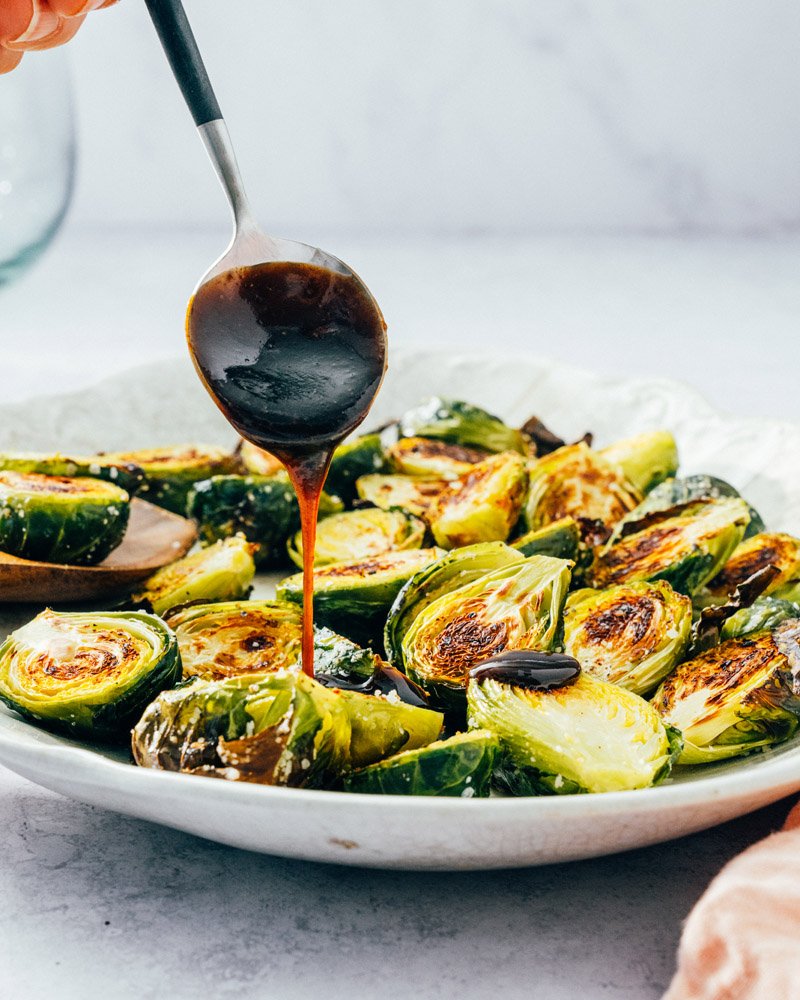Roasted balsamic brussels sprouts