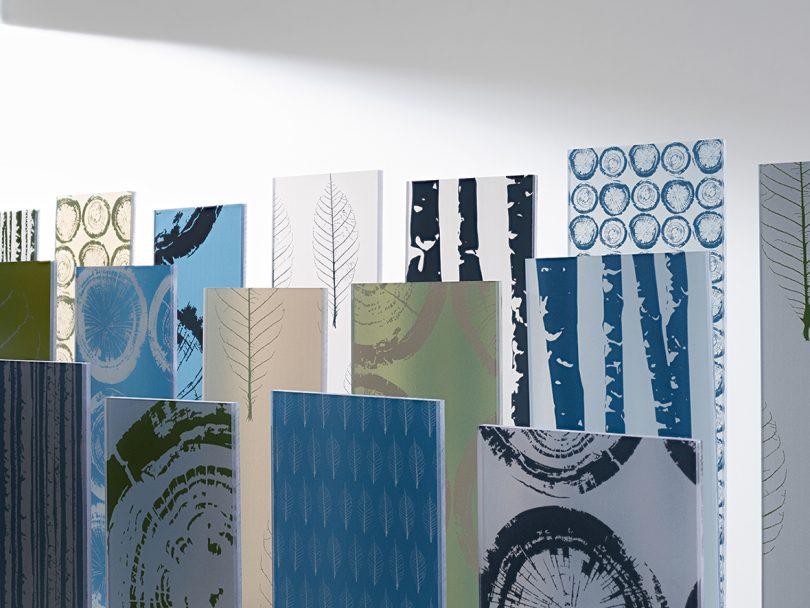 collection of hanging panels featuring various biophilic patterns